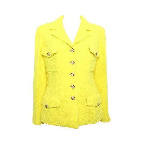 chanel jacket yellow|Chanel jacket clearance.